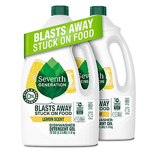Seventh Generation Dishwasher Detergent Gel (Lemon) deal 2-pack Seventh Generation Dishwasher Detergent Gel (Lemon)