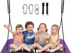 $39.96 – 60″ x 32″ Everyfun Rectangle Platform Tree Swing w/ Adjustable Straps (Purple) – + Free Shipping 60 x 32 Everyfun Rectangle Platform Tree Swing in purple