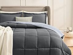 $16.57 – 3-Piece Homelike Down Alternative Reversible Lightweight Comforter Set (Full/Queen, Grey/Light Grey) — Now 35% off with Promo Code 5DO29SUS 3-Piece Homelike Down Alternative Reversible Lightweight Comforter Set in Grey/Light Grey