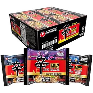 Nongshim Shin Ramyun Deal on Amazon Nongshim Shin Ramyun Black Noodles 16-pack