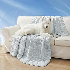 NWK Cooling Q-Max>0.345 Blanket for Pets deal NWK Cooling Q-Max>0.345 Blanket for Pets in Misty Gray/Ocean Blue