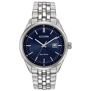 Citizen Men's Classic Watch Deal Citizen Men's Classic Addysen Eco-Drive Sapphire Crystal Blue Dial 41mm Stainless Steel Watch