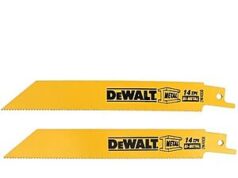 $3.95 – | 2-Pack DEWALT Reciprocating Saw Blades, Straight Back, 6-Inch, 14 TPI, (DW4808-2) at Amazon 2-Pack DEWALT Reciprocating Saw Blades