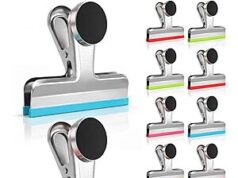 $7.99 – 10-Count HOUSE AGAIN 3″ Magnetic Stainless Steel Chip Clips w/ Silicone Grips (5 Colors) + Free Shipping w/ Prime or on $35+ 10-count house again magnetic chip clips
