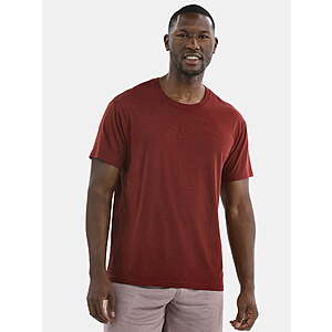 Athletic Works Tri Blend Tee Deal Athletic Works Men's Solid Tri Blend Tee with Short Sleeves in Heritage Russet