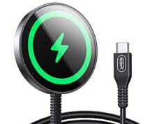 $5.00 – ESR 15W MagSafe Wireless Charger at $4.99 with Prime or on $35+ Orders ESR 15W MagSafe Wireless Charger