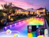 $9.99 – 100FT RGB Swimming Pool Lights for Inground & Above Ground Pools,IP68 Waterproof,Plug-in 16 Shell Pool LED String Lights,Remote/APP Control,16M Colors,DIY Timer,44 Modes 100FT RGB Swimming Pool Lights in pool
