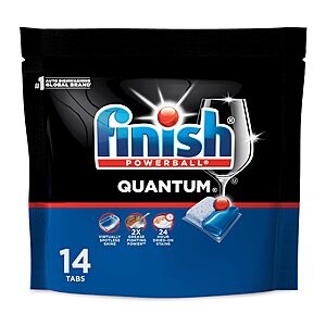Finish Quantum dishwasher pods deal Finish Quantum dishwasher pods in a 14-count pack
