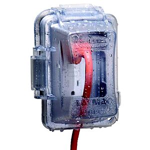TayMac Outlet Cover Deal TayMac weatherproof outlet cover in use outside