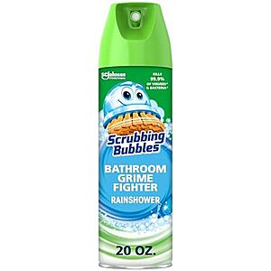 Scrubbing Bubbles Bathroom Cleaner Deal 20-Oz Scrubbing Bubbles Bathroom Grime Fighter Foaming Cleaner (Rainshower) on Amazon