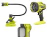 $69.00 – Ryobi ONE+ 18V Cordless Lighting Combo Kit w/ LED Magnetic Task Light, LED Spotlight, & Flexible LED Clamp Light (Tools Only) Now $69 at Home Depot Ryobi ONE+ 18V Cordless Lighting Combo Kit