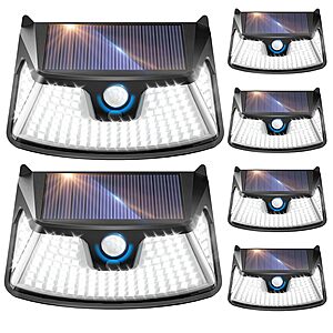 Bucasa Solar Motion Sensor Outdoor Lights Deal 6-Pack BUCASA 850LM Solar Motion Sensor Outdoor Lights
