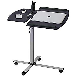 Techni Mobili Rolling Laptop Cart on Sale Techni Mobili Adjustable Height Rolling Laptop Cart in Graphite