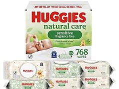 $12.98 – SnS, AC | 12-Pack 64-Count Huggies Natural Care Baby Wipes (Sensitive & Fragrance Free) at Amazon sns 1298 12pack 64count product image