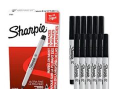 $7.08 – Amazon Sharpie Permanent Markers, Ultra Fine Tip, Black, 12 Count 12 count Sharpie Permanent Markers in black