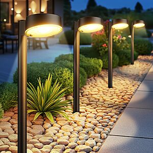 Ahaorigin LED Solar Outdoor Pathway Lights Deal 8-pack Ahaorigin LED Solar Outdoor Pathway Lights in warm white