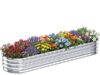 $19.99 – 8′ x 4′ x 1′ Tegarbed Galvanized Oval Raised Garden Bed (Silver) Available at + Free Shipping with Prime or on $35+ 8' x 4' x 1' Tegarbed Galvanized Oval Raised Garden Bed (Silver)