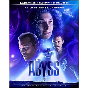 The Abyss 4K UHD + Blu Ray + Digital Code deal The Abyss 4K UHD Blu Ray cover art