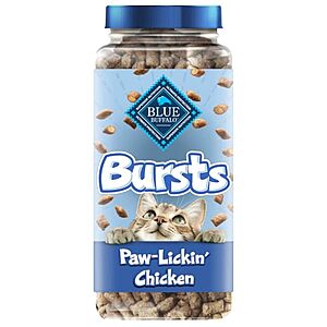 Blue Buffalo Bursts Chicken Treats Deal 12-Ounce Blue Buffalo Bursts Chicken Crunchy & Creamy Cat Treats