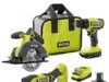 $136.00 – $136: RYOBI ONE 18V Cordless 2 Tool Combo Kit w/ Drill/Driver, Circular Saw, Multi Tool, 2 1.5 Ah Batteries, & Charger at HomeDepot RYOBI ONE 18V Cordless 2 Tool Combo Kit with drill, circular saw, multi tool