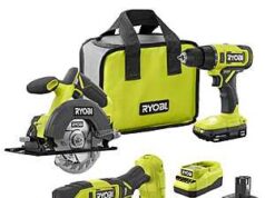 $136.00 – $136: RYOBI ONE 18V Cordless 2 Tool Combo Kit w/ Drill/Driver, Circular Saw, Multi Tool, 2 1.5 Ah Batteries, & Charger at HomeDepot RYOBI ONE 18V Cordless 2 Tool Combo Kit with drill, circular saw, multi tool