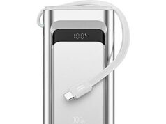 $17.49 – TALIX 100W 10,000mAh Portable Charger Power Bank w/ Built-In USB-C Cable, 3 Ports & Digital Display (Silver) – + Free Shipping w/ Prime or on $35+ TALIX 100W 10,000mAh Portable Charger Power Bank with Built-In USB-C Cable