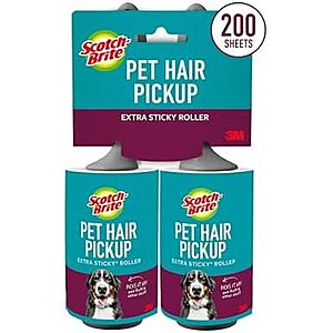 Amazon Deal: Scotch-Brite Pet Hair Lint Roller 2-pack Scotch-Brite Pet Hair Extra Sticky Lint Rollers