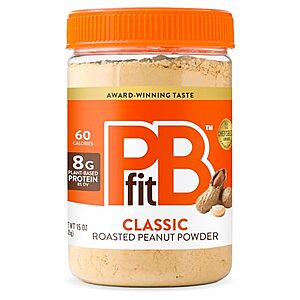PBfit Peanut Butter Powder Deal 15-Oz PBfit Peanut Butter Powder (Classic) on sale at Amazon