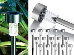 $11.49 – Amazon Prime Exclusive: 16-Pack GIGALUMI Solar LED Stainless Steel Outdoor Lights for + Free Shipping with Coupon Code BL7CRKP9 16-pack GIGALUMI Solar LED Stainless Steel Outdoor Lights