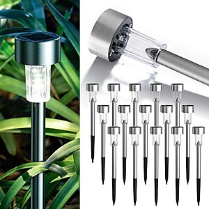 GIGALUMI Solar LED Outdoor Light Deal 16-pack GIGALUMI Solar LED Stainless Steel Outdoor Lights