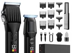 $17.39 – Solati Professional Hair Clipper & Zero-Gap Beard Trimmer Set (Black) + Free Shipping w/ Prime or on $35+ Solati Professional Hair Clipper & Zero-Gap Beard Trimmer Set in black