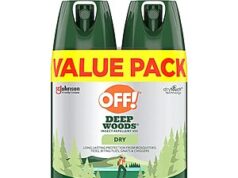 $5.62 – Save on 2-Pack 4-Oz OFF! Deep Woods Insect Repellent Dry Aerosol Spray (Non-Greasy) with Subscribe & Save + Free Shipping 2-Pack 4-Oz OFF! Deep Woods Insect Repellent Dry Aerosol Spray in hand