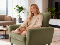 $71.99 – Gianna Fabric Accent Chair with Supportive Backrest and Armrests(Green) – + Free S&H at Walmart Gianna Fabric Accent Chair in green color