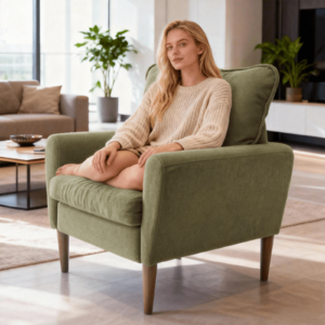 Gianna Fabric Accent Chair sale at Walmart Gianna Fabric Accent Chair in green color