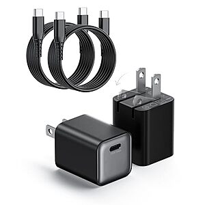 Wegear Wall Charger Deal on Amazon 2-Pack Wegear 30W USB-C GaN III Wall Chargers in black or white