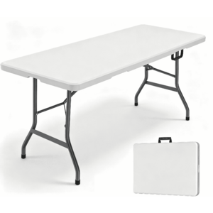 HOQBN Folding Table Deal HOQBN 6-foot folding table in white