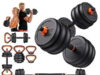 $56.90 – 50-lb 5-in-1 FED Fitness Adjustable Free Weight Dumbbell Set w/ Connector Bar, Kettlebell, Barbell, Pushup Handle and Weight Plate + Free Shipping 50-lb 5-in-1 FED Fitness Adjustable Weight Set