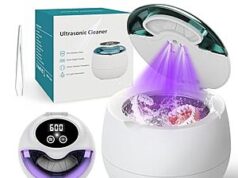 $11.99 – 45kHz Ultrasonic Retainer & Denture Cleaner Machine w/ UV Light & 200ml Stainless Steel Tank + Free Shipping w/ Prime or on $35+ 45kHz Ultrasonic Retainer & Denture Cleaner Machine in black