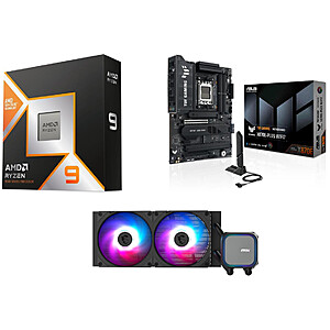 AMD Ryzen 9 9950X3D CPU Combo Deal on Newegg AMD Ryzen 9 9950X3D CPU combo deal with ASUS TUF GAMING X870E-PLUS WIFI7 Motherboard and MSI MAG Coreliquid A13 AIO Liquid Cp