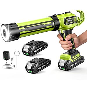 Taskstar Electric Caulking Gun Deal on Amazon 10-Oz Taskstar Brushless Cordless Electric Caulking Gun with 2x 2.0Ah Batteries
