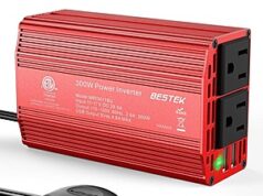 $19.43 – BESTEK 300W Car Power Inverter DC 12V to AC 110V with 2 AC Outlets & Dual USB Ports – + Free Shipping w/ Prime BESTEK MRI3011BU car power inverter with AC and USB outputs