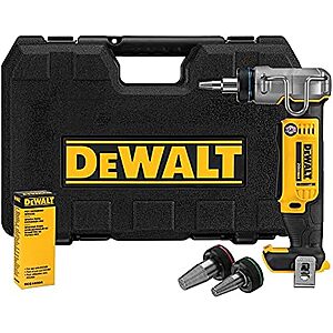 DEWALT DCE400B PEX expander tool on sale at Amazon DEWALT DCE400B cordless 1" PEX expander tool in blue