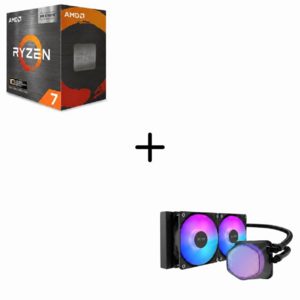 AMD Ryzen 7 5800X3D CPU deal AMD Ryzen 7 5800X3D CPU with Cooler Master Elite Liquid AIO Liquid Cooler
