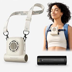 Amazon Deal: InoKraft Wearable Clip-On Waist Fan InoKraft Wearable Clip-On Waist Fan in white