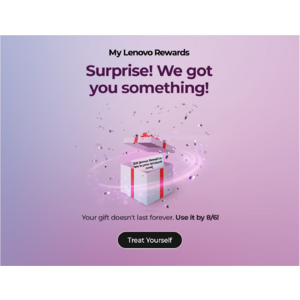 Lenovo Rewards Credit Lenovo Rewards members receive $25 credit expiring August 6, 2026