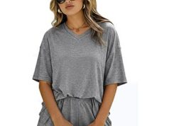$7.49 – 2-Piece Marvmys Women’s V-Neck Short Sleeve Pajama Set (various colors) + Free Shipping w/ Prime or on $35+ Marvmys Women's 2-Piece Short Sleeve V-Neck Pajama Set in various colors