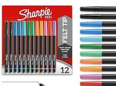 $9.40 – SnS * | 12-Count Sharpie Felt Tip Pens (Fine Point, 0.4mm, Assorted Colors) at Amazon 12-count Sharpie Felt Tip Pens on sale at Amazon