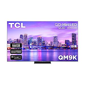 Amazon Deal on TCL Class QM9K Series Mini LED QLED 4K TVs TCL Class QM9K Series 65-inch and 75-inch Mini LED QLED 4K TVs