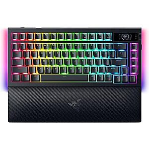 Razer BlackWidow V4 Pro keyboard deal Razer BlackWidow V4 Pro wireless gaming keyboard with orange switches