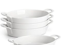 $19.49 – 4-Pack MALACASA Ceramic Oval Small Casserole Baking Dishes + Free Shipping Four MALACASA Ceramic Oval Small Casserole Baking Dishes in a set
